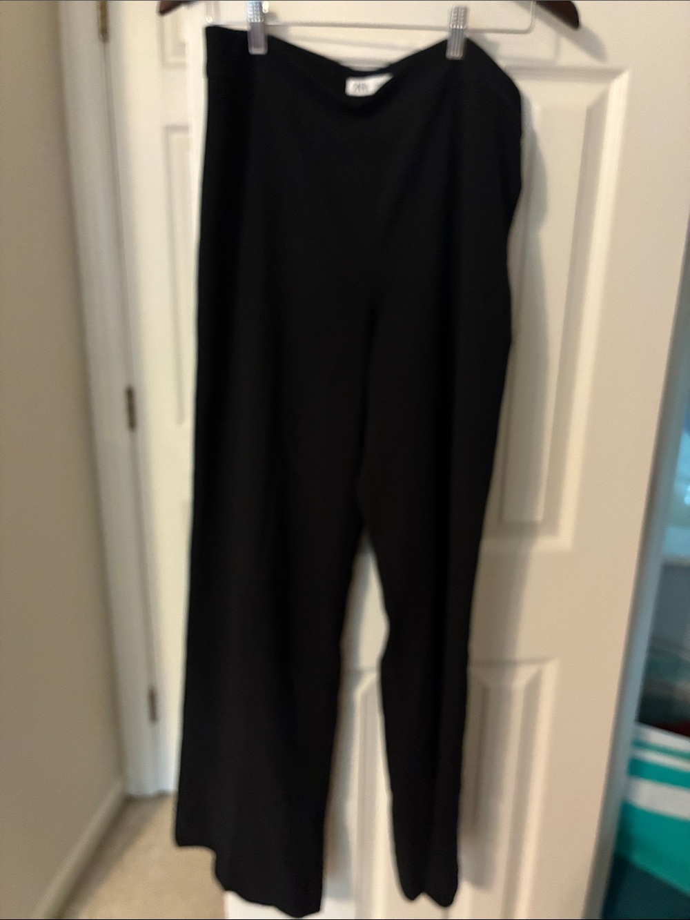 Zara Black trouser wide leg pants